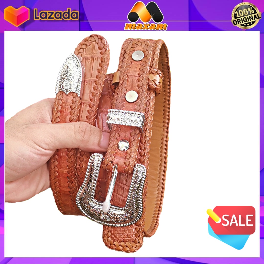 เข็มขัดแบบคลาสสิค ปลายหาง2ชั้น หัวชุด สีแทนสดใส ราคา 3,300 บาท*ส่งฟรี