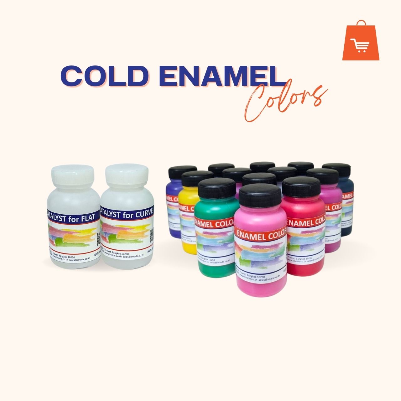 สียาเย็น สีอีนาเมล สีลงยา ลงสีพระ ลงสีจิวเวลรี่ ขนาด 100 กรัม พร้อมตัวเร่ง