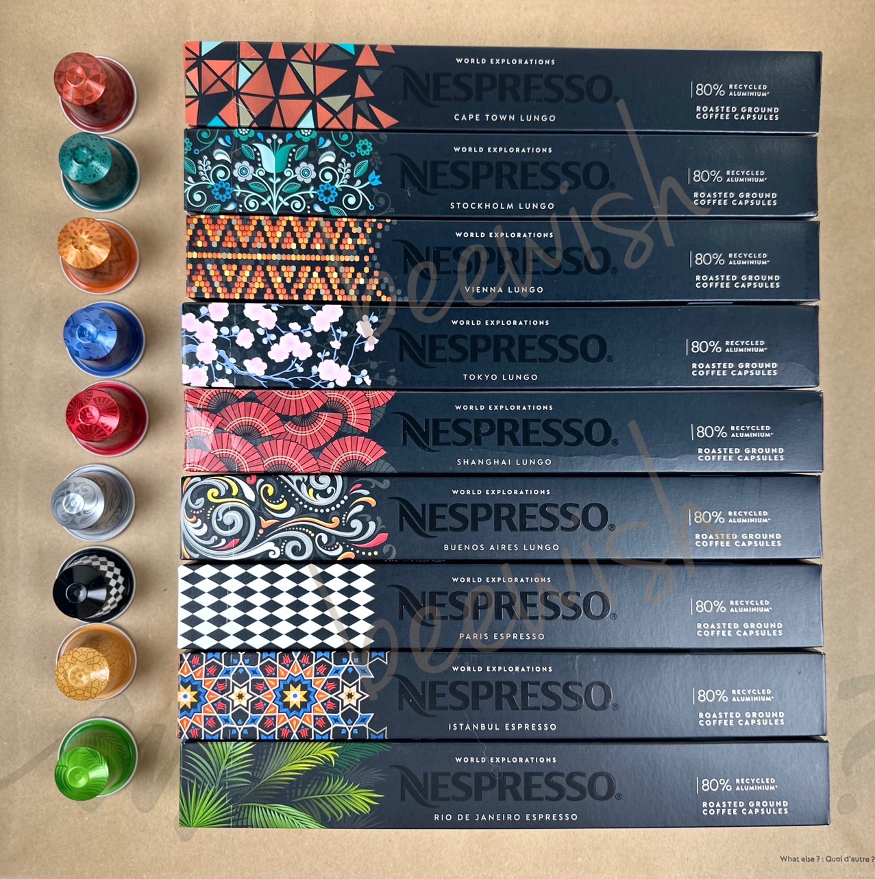 แคปซูลกาแฟ เนสเพรสโซ่ Nespresso capsule กลุ่ม World Explorations รุ่น original ของแท้จากช๊อป กาแฟแคปซูล coffeepods จำนวน 10แคปซูล/หลอด ราคา 335 บาท*ส่งฟรี