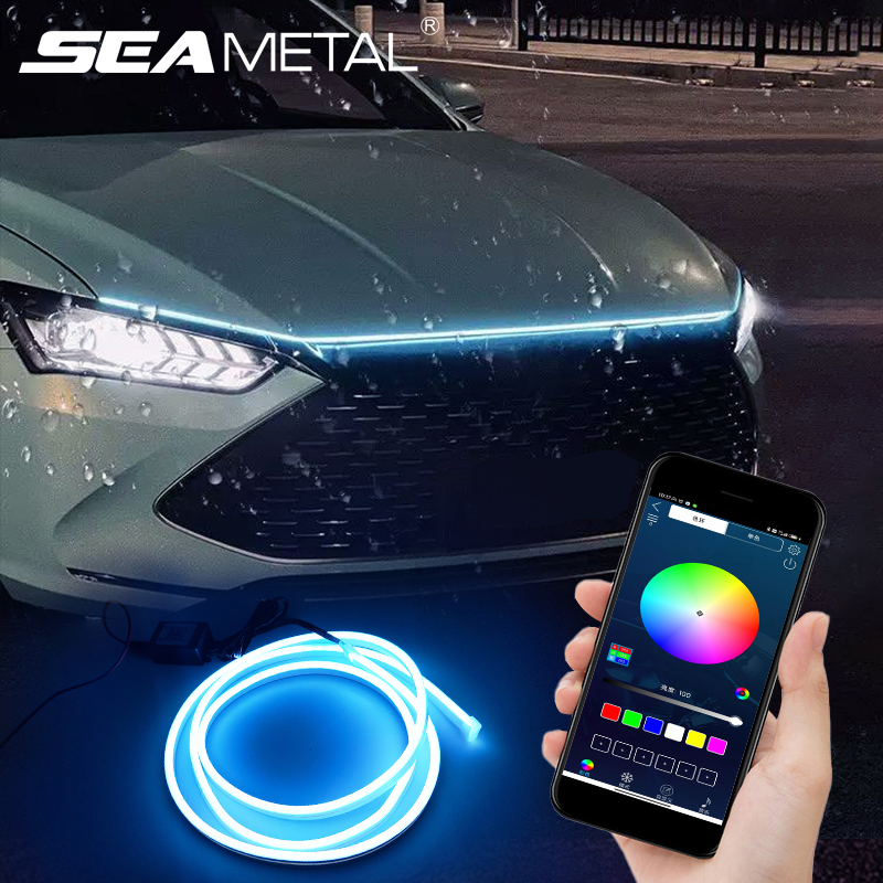 LED Car Hood Light Strips Auto Headlight Colorful Decorative Lamp 12V Car Atmosphere Light for Isuzu d-max Toyota Hilux Yaris Honda Series ราคา 106 บาท*ส่งฟรี