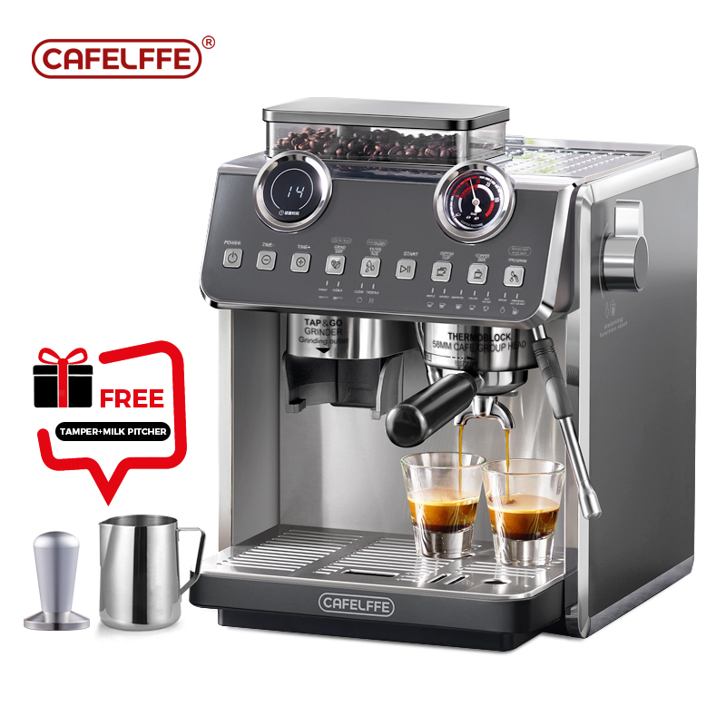 Cafelffe 19Bar Commercial espresso machine Espresso Coffee Machine Maker for Home Cafe Hotel Restaurant ราคา 12,499 บาท*ส่งฟรี