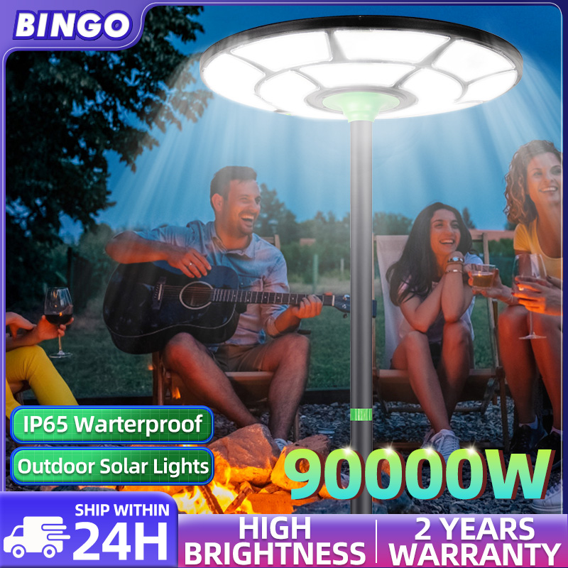 Bingo Solar Cell Lights, Ufo Lights, Solar Cell Street Lights, Solar Light Outdoor, Led Street Lights, Solar Cell Lights 60000W, Solar Cells, Round Shape, White Light, Ip67 Waterproof, with 2m/2.6m Tall Light Poles. ราคา 2,298 บาท*ส่งฟรี