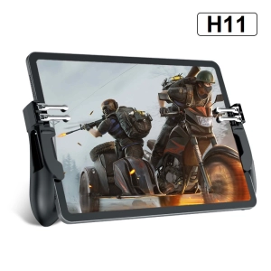 สินค้า H11 ด้ามจับ PUBG สำหรับมือถือ ไอแพด และ Tablet ทุกรุ่น ปุ่มยิง 4 ตำแหน่ง ฟีฟาย Free Fire จอยเกม จอยเกมส์ จอยเกมส์มือถือ