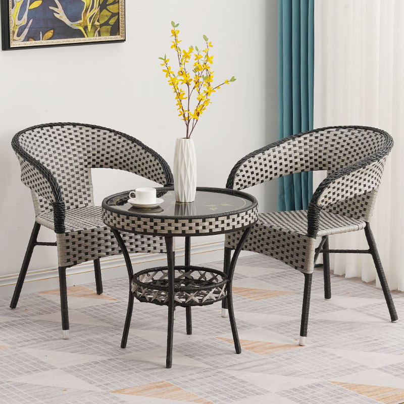 ชุดสวนหวาย เฟอร์นิเจอร์หวาย ลานเฟอร์นิเจอร์ เฟอร์นิเจอร์หวายกลางแจ้ง โซฟาหวายและโต๊ะน้ำชา 3in1 ราคา 2,099 บาท*ส่งฟรี