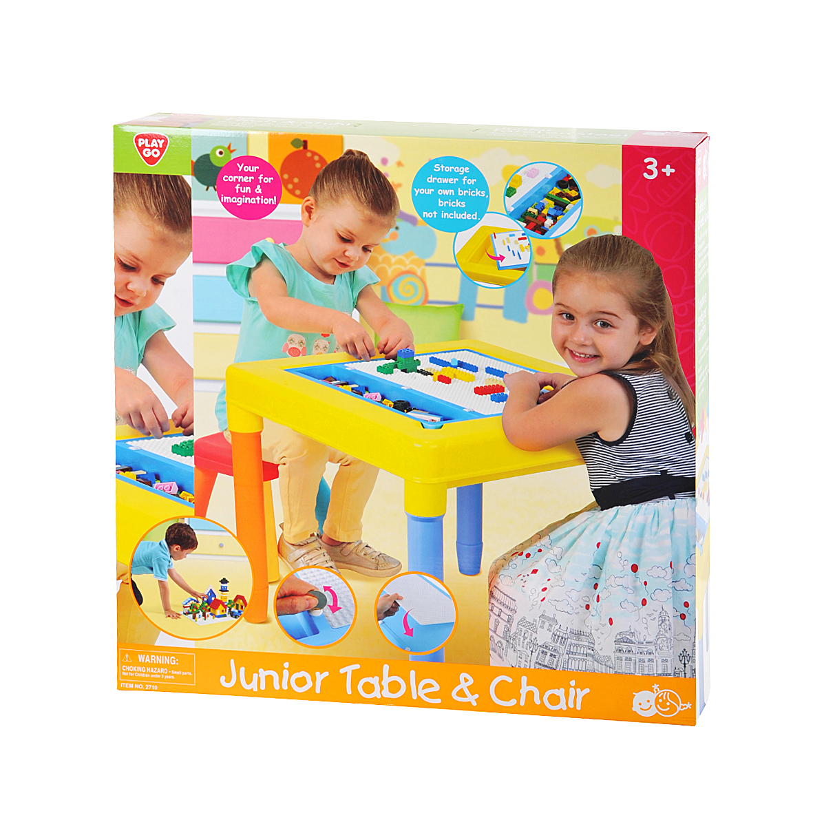 PLAYGOTOYS 2710 JUNIOR TABLE & CHAIR (BRICKS NOT INCLUDED) ราคา 1,499 บาท*ส่งฟรี