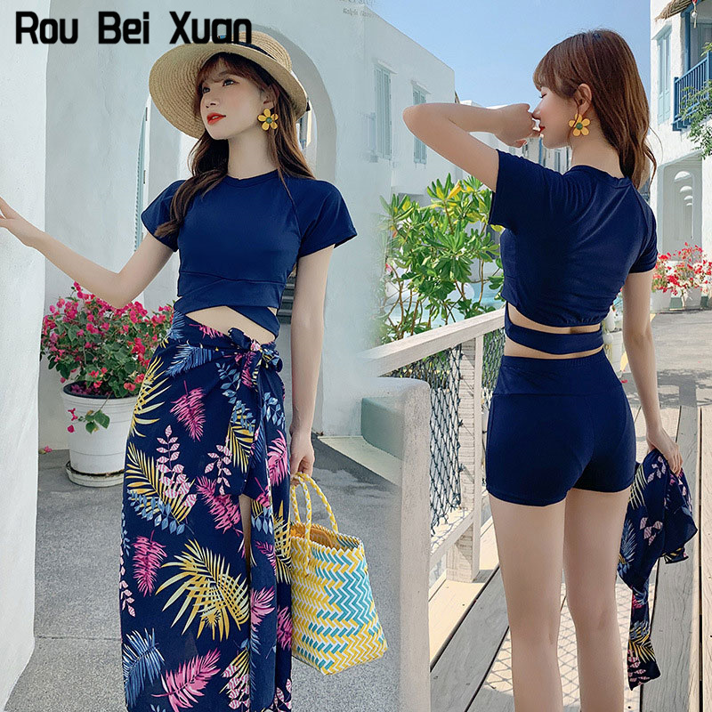 Ruo Bei Xuan beach wear for women, swimwear beach wear, bikini set 2024, fashion women's wear, swimwear women's plain, swimwear for fat women, bikini skirt, 3 piece swimsuit women ราคา 170 บาท*ส่งฟรี