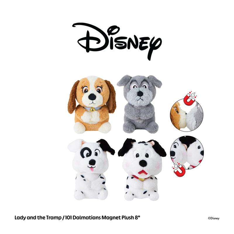Disney Lady and the Tramp & 101 Dalmatians Magnet Plush - Disney Dolls ราคา 590 บาท*ส่งฟรี