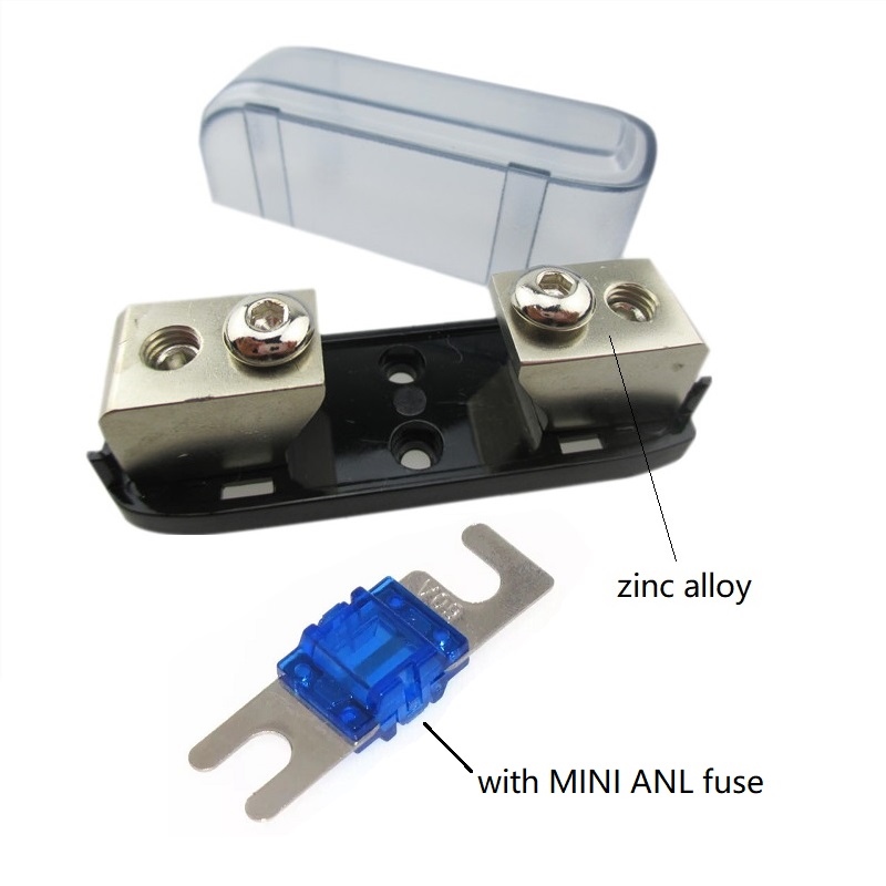 1PC Nickel Plated AFS Fuse Holder MINI ANL Car Audio Fuse Holder with