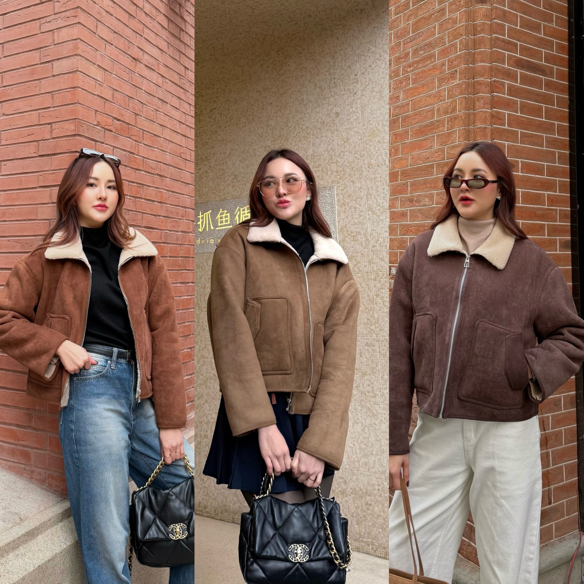 MALIMAYS - Harrow suede jacket แจ็คเก็ตหนังกลับบุขน พร้อมส่ง ราคา 1,130 บาท*ส่งฟรี