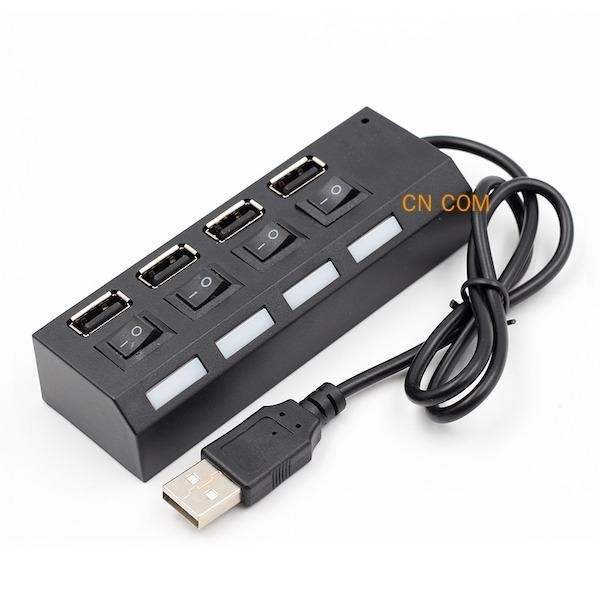 USB HUB 4 Port ON/OFF 4 สวิซต์ USB 2.0 HUB Hi-Speed