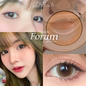 ภาพหน้าปกสินค้า💋ขายดีที่1 มีค่าสายตา 💋 Lovelylens Forum Forum Easy Gray Brown Black 💋  บิ๊กอาย สุดปัง คอนแทคเลนส์ รายเดือน มีอย แถมตลับฟรี  เลนส์นิ่ม สวยปังมาก ที่เกี่ยวข้อง