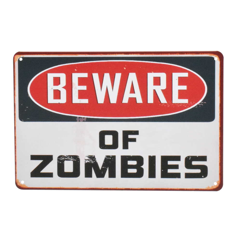 Signboard Beware of Zombies ราคา 240 บาท*ส่งฟรี