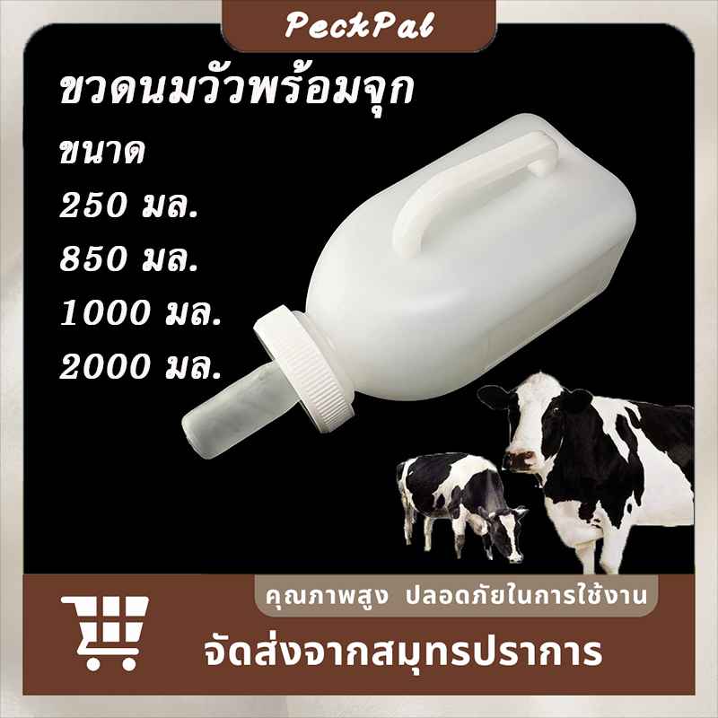 ขวดนมวัวพร้อมจุก ขวดนมลูกหมู ทนความร้อนได้ดี หนา ขวดนมสำหรับสัตว์เลี้ยง ลูกหมู ลูกแพะ ลูกสุนัข ขนาด 250/850/1000/2000 มล. ราคา 40 บาท*ส่งฟรี