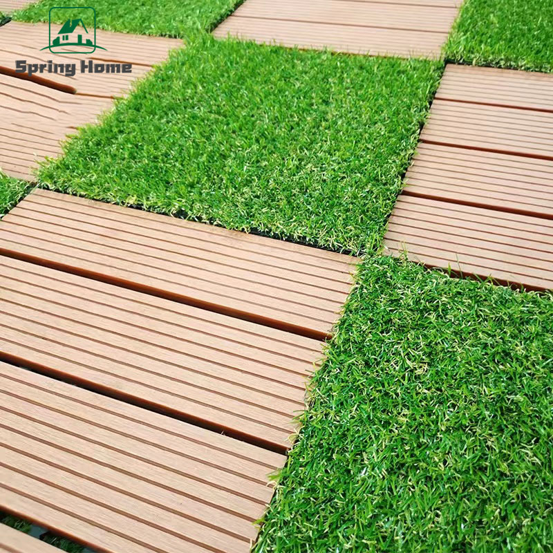 spring home แผ่นหญ้าเทียม 30*30cm หญ้าเทียม หญ้าเทียมปูพื้น หญ้าเทียมถูกๆ ระบายน้ำดี กันไฟ ของตกแต่งบ้าน ตกแต่งส่วน แผ่นรองปูพื้นบ้าน ราคา 52 บาท*ส่งฟรี