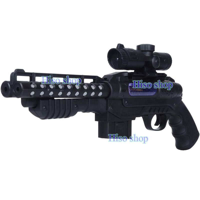 ปืนของเล่นลูกซอง Double Barrel Electric Music Gun มีเสียง มีไฟ สีสันสดใสสวยงาม ราคา 239 บาท*ส่งฟรี