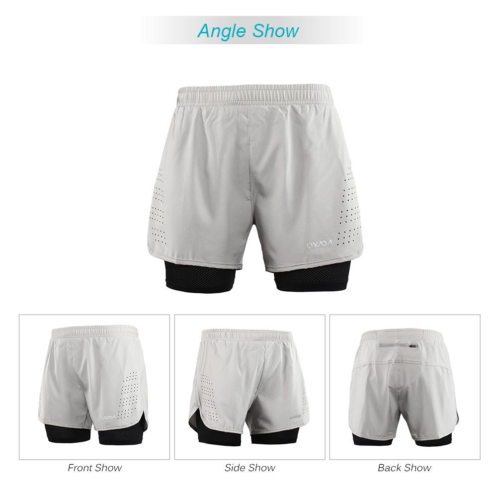Lixada Người Đàn Ông Của 2-Trong-1 Quần Short Chạy Bộ Thoáng Khi Nhanh Khô Tập Lixada Người Đàn Ông Của 2-Trong-1 Quần Short Chạy Bộ Thoáng Khi Nhanh Khô Tập