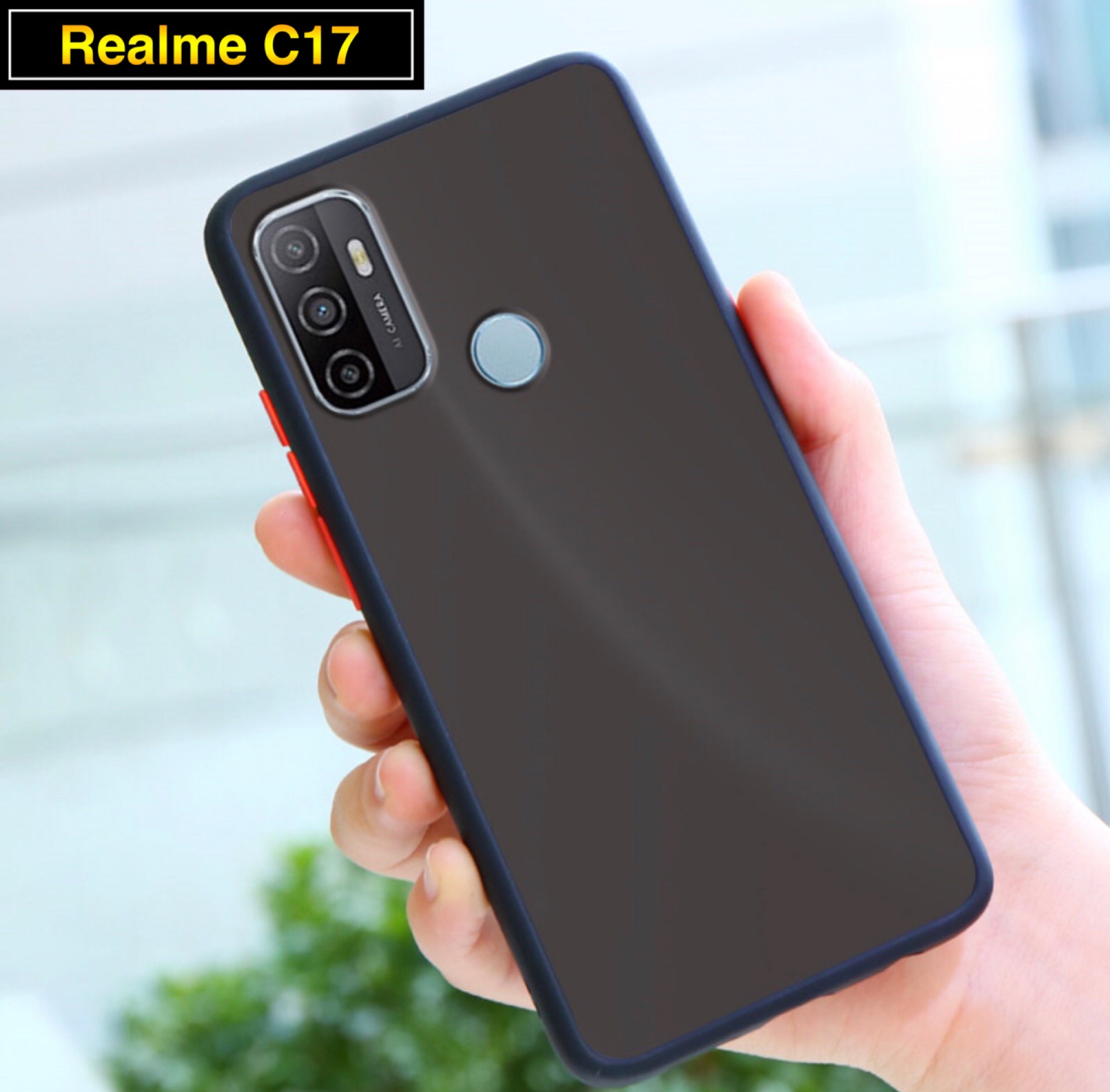 เคสโทรศัพท์ เรียวมี Case Realme C17 เคสกันกระแทก ขอบสีหลังขุ่น เคส realme C17