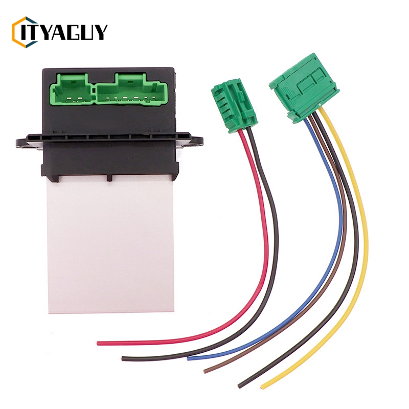 Wirewound resistor blower Machine fan wind fan + terminal connector/wire for Nissan Tiida Livina Citroen Peugeot Renault 27150-ED70A 27150ED70A 6441L2 6441.L2 ราคา 398 บาท*ส่งฟรี