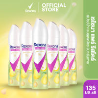 [แพ็คx6] เรโซน่า สเปรย์ระงับกลิ่นกาย ชาวเวอร์ คลีน หอมสดชื่นยาวนาน 135 มล.x6  Rexona Deodorant Spray Shower Clean 135 ml x6