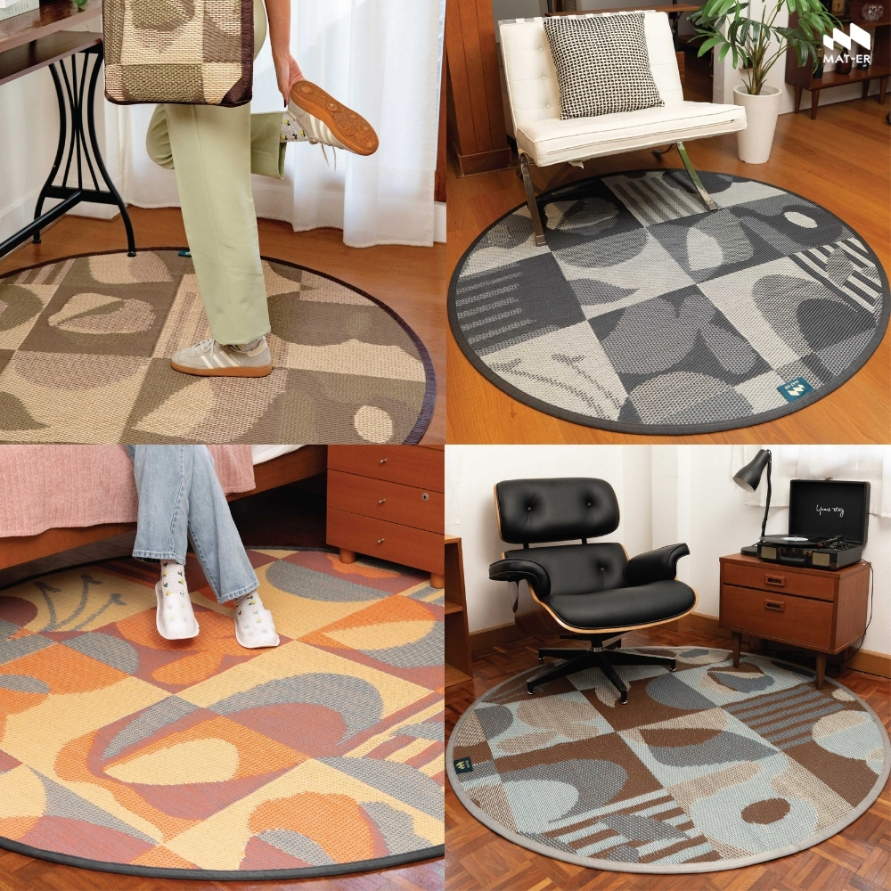 Mat-Er Urban Bliss Round Mat – Round Mat with a Natural Design, Easy to Care For, Does Not Absorb Dust, Convenient to Use. ราคา 1,350 บาท*ส่งฟรี