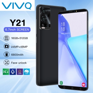 สินค้า โทรศัพท์ VIVO Y21 เครื่องใหม่ 5G Smartphone รองรับ2ซิม มือถือจอใหญ่ สมาร์ทโฟน 6.7 นิ้วแรม16GB รอม512GB มือถือราคาถูก Android11.0 ออนไลน์ศึกษาการเล่นเกมโทรศัพท์ ชาร์จไว เมนูภาษาไทย