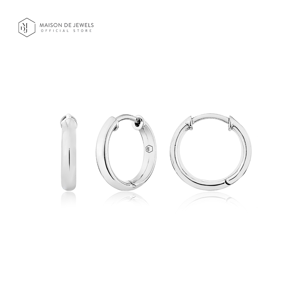 Maison de Jewels - Medium Plain Hoops ต่างหูเงิน ทอง โรสโกลด์ ต่างหูห่วง ต่างหูออกงาน ต่างหูใส่ทุกวัน ดีไซน์ ต่างหูแบรนด์ ราคา 2,025 บาท*ส่งฟรี