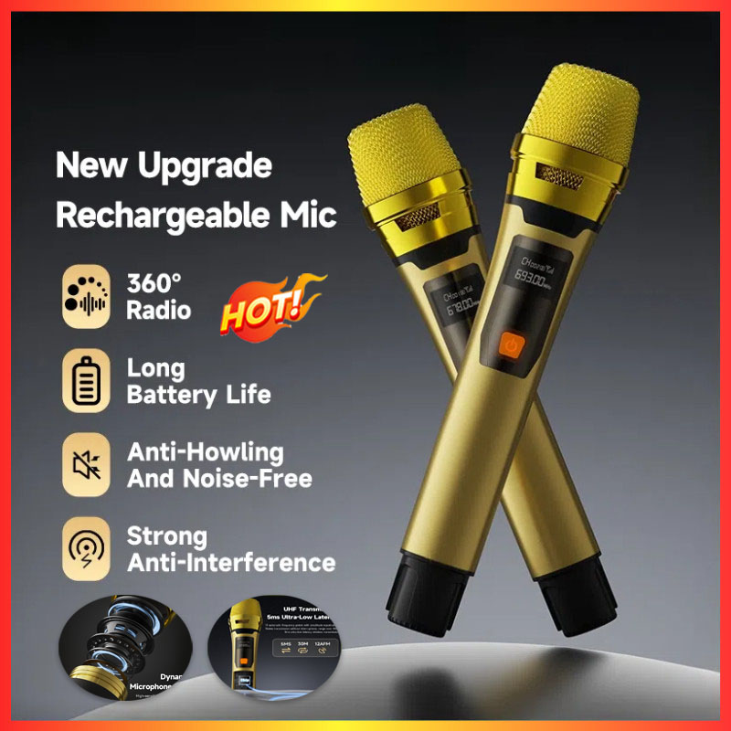 ⚡COD⚡ UHFLT-666 Wireless Microphone ไมค์ไร้สาย ไมค์ร้องเพลง ไมโครโฟนแบบชาร์จไฟได้ ใช้งานต่อเนื่อง8ชม ราคา 239 บาท*ส่งฟรี