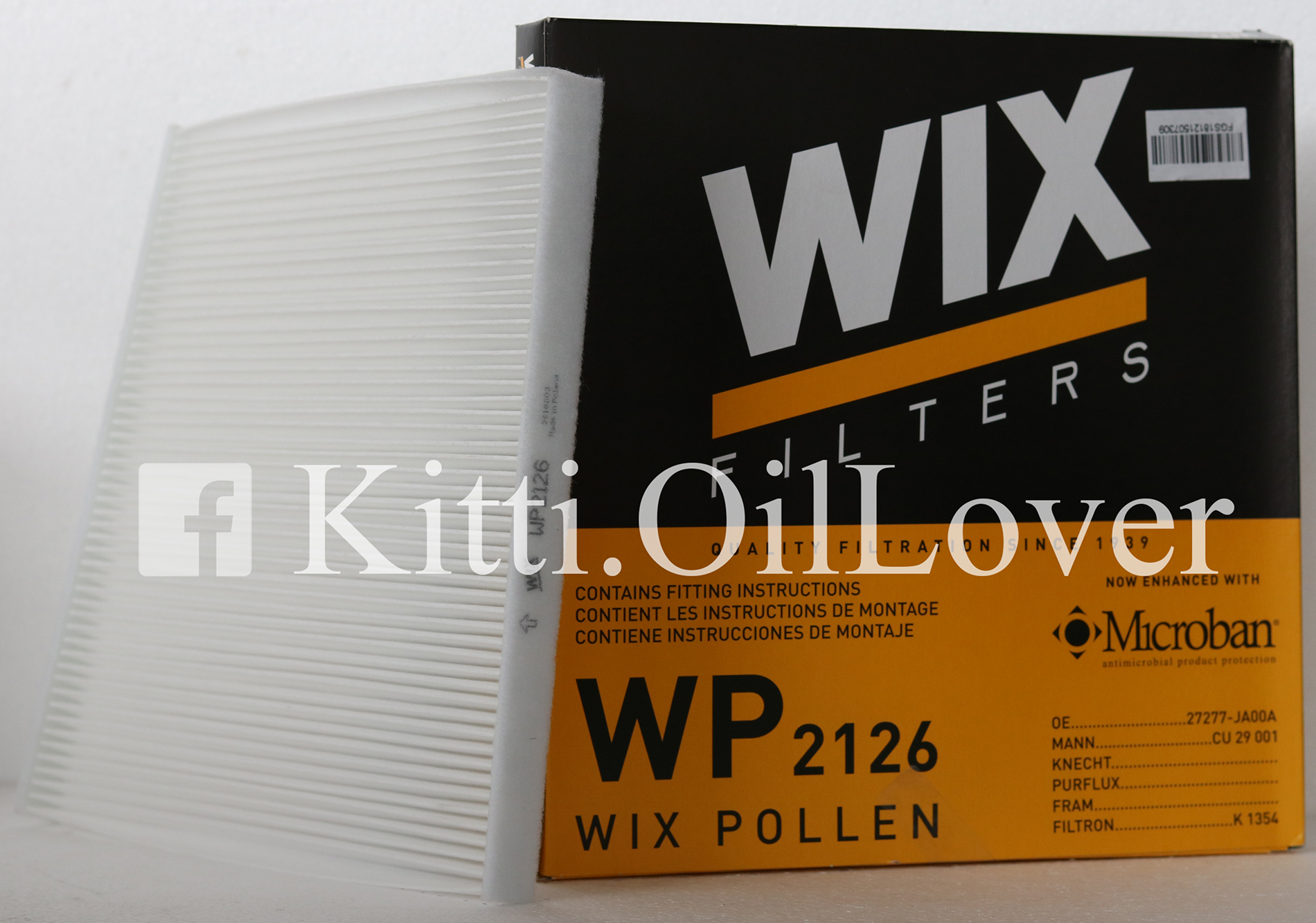 Wix ไส้กรองแอร์ WP2126 2126 Nissan Teana 2.5 J32 2008 นิสสัน เทียน่า ราคา 127 บาท*ส่งฟรี