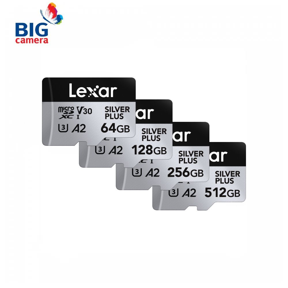 LEXAR PROFESSIONAL SILVER PLUS MICROSDXC GLOBAL UHS-I U3 V30 RW 205/100 ราคา 420 บาท*ส่งฟรี