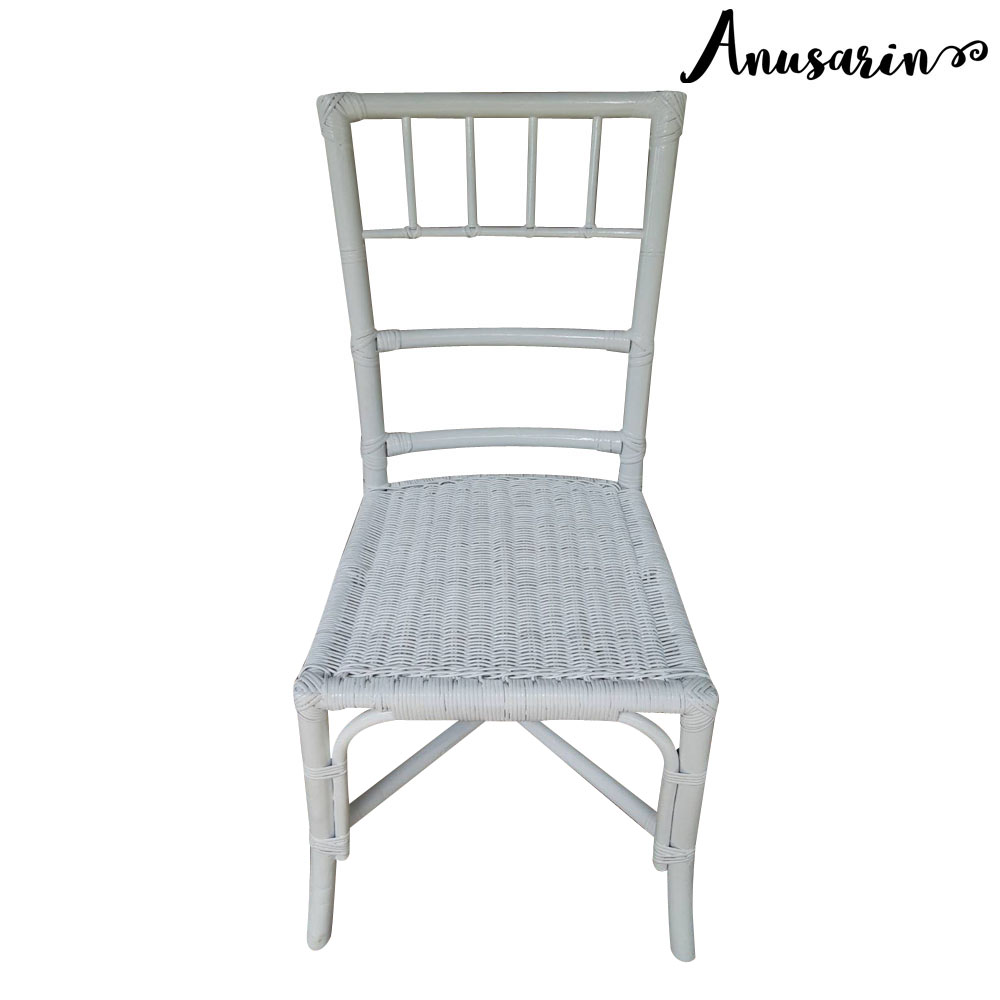 Anusarin เก้าอี้หวายรับประทานอาหารสีธรรมชาติ Bistro03 B WHITE ราคา 3,000 บาท*ส่งฟรี