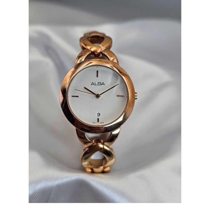 Alba Japan Women's Watch, Model Ah7G92X1, Genuine Stainless Steel, Gold Plated, Quartz System, 1 Year Warranty. ราคา 3,100 บาท*ส่งฟรี