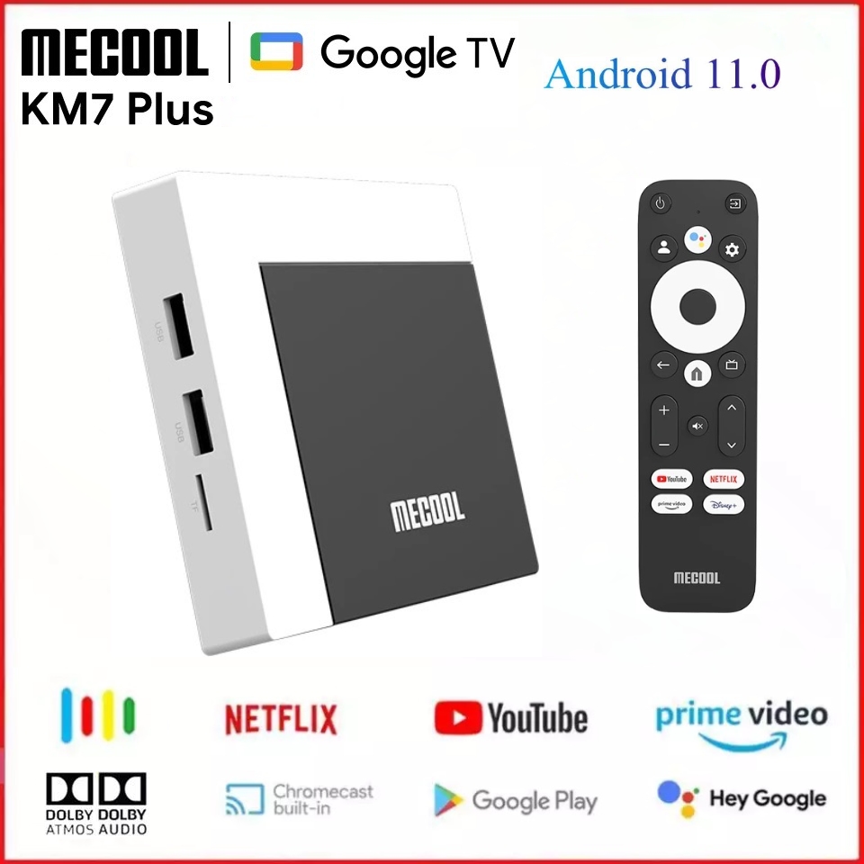 Mecool KM7 PLUS รุ่นใหม่ล่าสุด Android 11 S905Y4-B Netflix 4K / Youtube 4K / Disney+ 4K ราคา 1,860 บาท*ส่งฟรี
