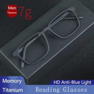 สินค้า OYKI +100-+400 ไทเทเนียมแว่นตาอ่านหนังสือผู้ชาย TR90 ป้องกันแสงสีฟ้าแว่นตาคอมพิวเตอร์กรอบแว่นตา Presbyopic