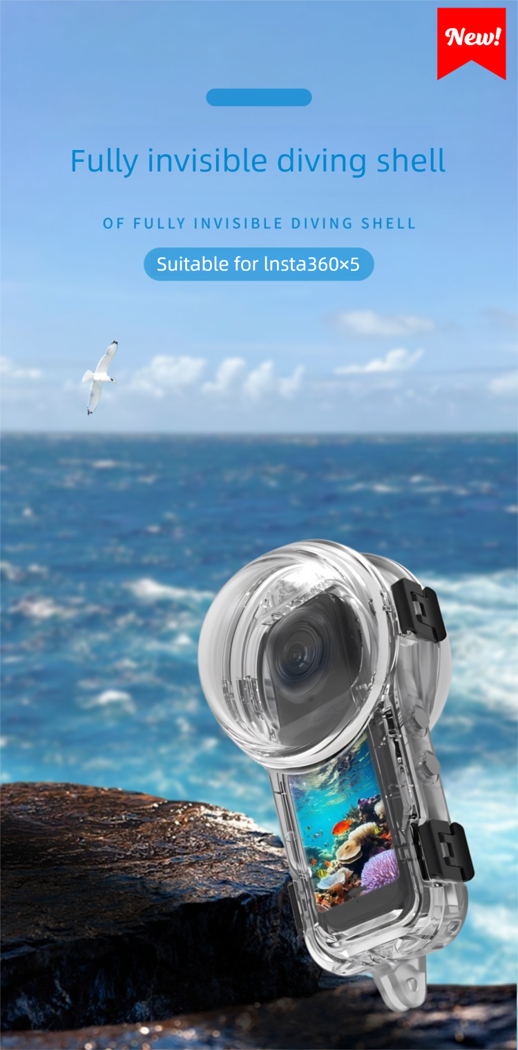 Insta360 X5 Diving Case (60 Meters Waterproof) Invisible Model for Panoramic Cameras ราคา 1,890 บาท*ส่งฟรี