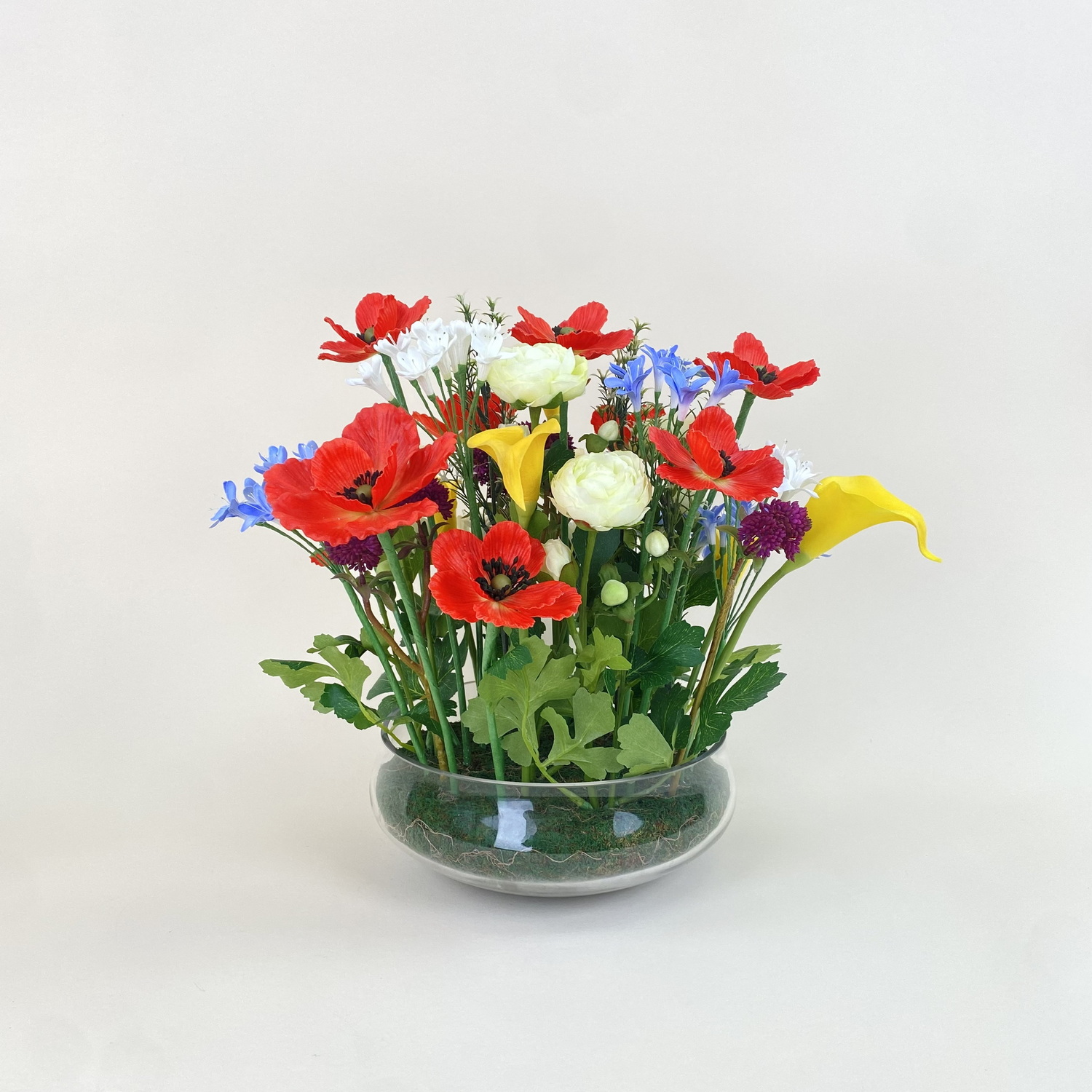 แจกันดอกไม้ประดิษฐ์ ดอกไม้สีสันสดใสพร้อมแจกัน ของตกแต่งบ้าน ราคา 4,950 บาท*ส่งฟรี