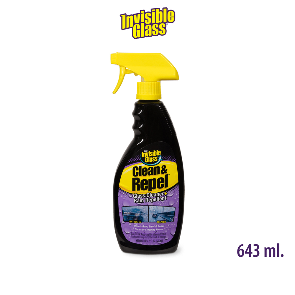 Invisible Glass Clean & Repel น้ำยาเคลือบกระจก เช็ดกระจก ทำความสะอาดกระจก เคลือบกระจกในขั้นตอนเดียว อินวิซิเบิล กลาส 92184 Glass Cleaner with Rain Repellent 22 oz. ราคา 380 บาท*ส่งฟรี