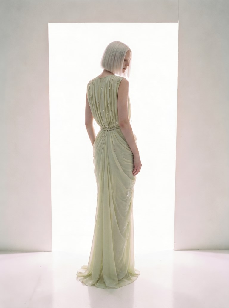 Nichp : Rivera Drops : Zoe Dress, Long Dress, Event Dress, Decorated with Water Drop Resin. ราคา 12,000 บาท*ส่งฟรี