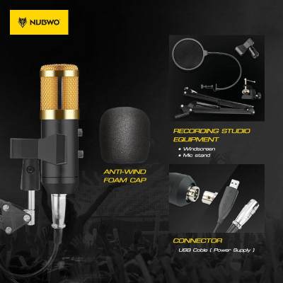 ไมโครโฟน Nubwo M22 Pro  Microphone Condenser + ชุดขาตั้ง