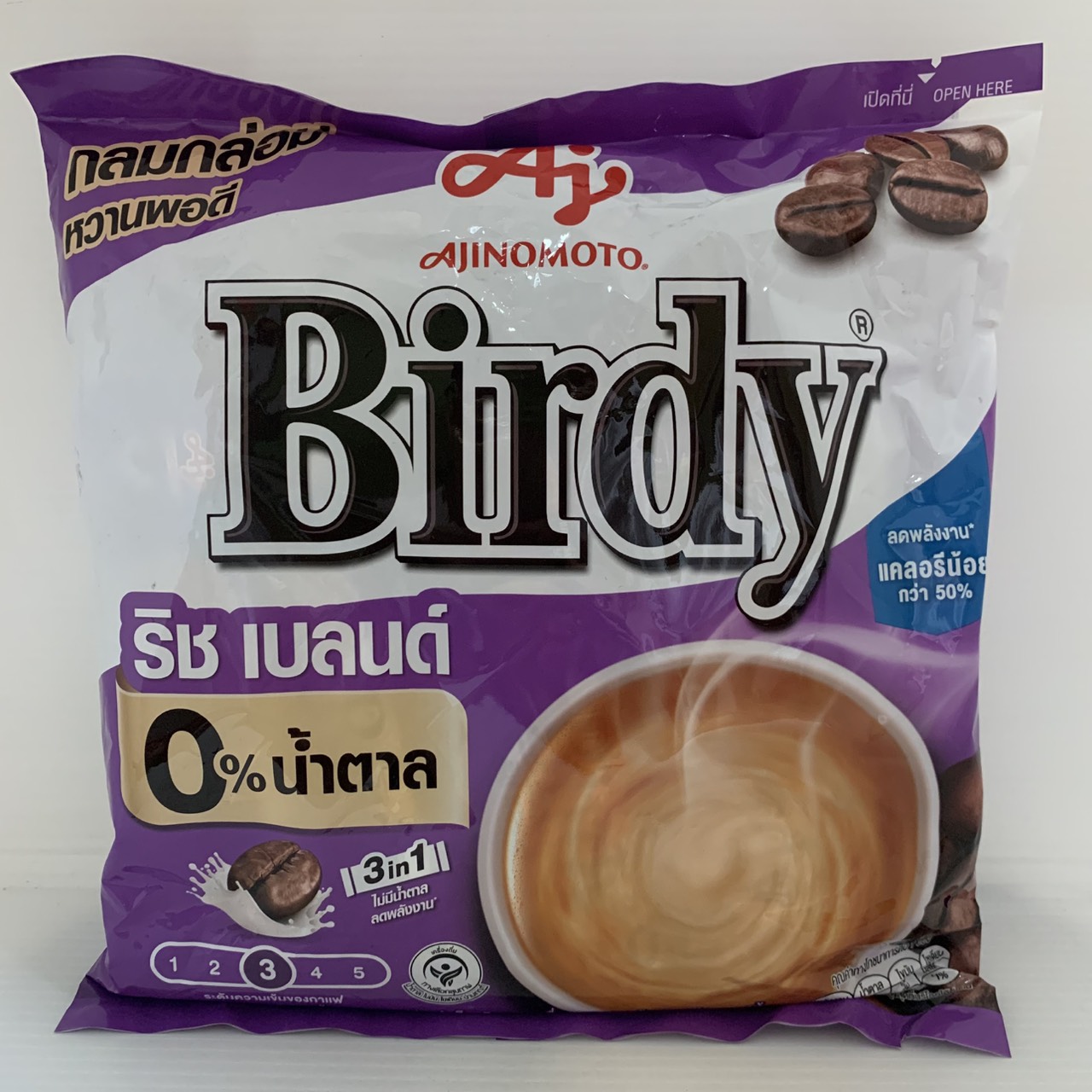 Birdy Rich Blend Sugar-Free 3-in-1 Instant Coffee Powder, Size 27 Packets ราคา 128 บาท*ส่งฟรี