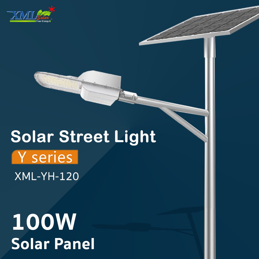 โคมไฟถนนโซล่าเซลล์ Series Y แผงเเยกโคมได้ (9,600Lumens + แผง100 W) (แสง : ขาว) ราคา 16,500 บาท*ส่งฟรี