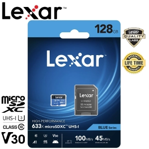 สินค้า Lexar 128GB Micro SDXC 633x High Performance  with SD Adapter