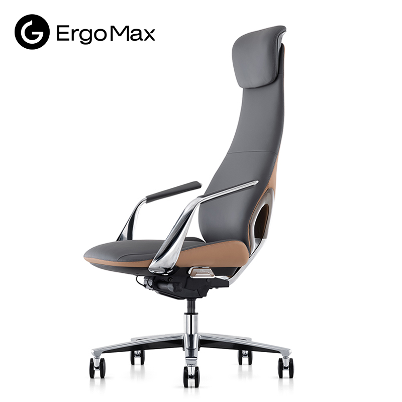 ErgoMax P03 Luxury Italian Leather Seating Executive Chair Genuine Leather Boss Chair Office Chair Swivel Chair Computer Chair ราคา 49,353 บาท*ส่งฟรี