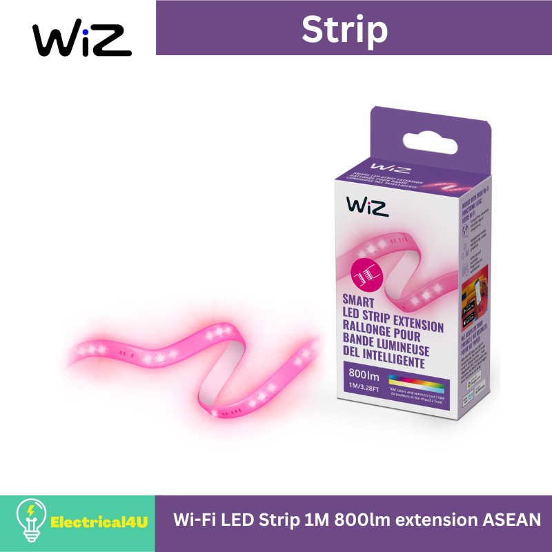 Wiz Smart Led Strip Extension 1m, Smart Strip Light, Can Change 16 Million Colors, Size 1 Meter. ราคา 849 บาท*ส่งฟรี