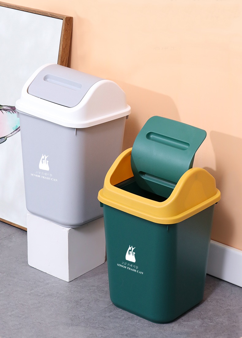 Yifeng ถังขยะ ถังขยะพลาสติกทรงสี่เหลี่ยม 2 แบบ 1721 004 005 ราคา 35 บาท*ส่งฟรี