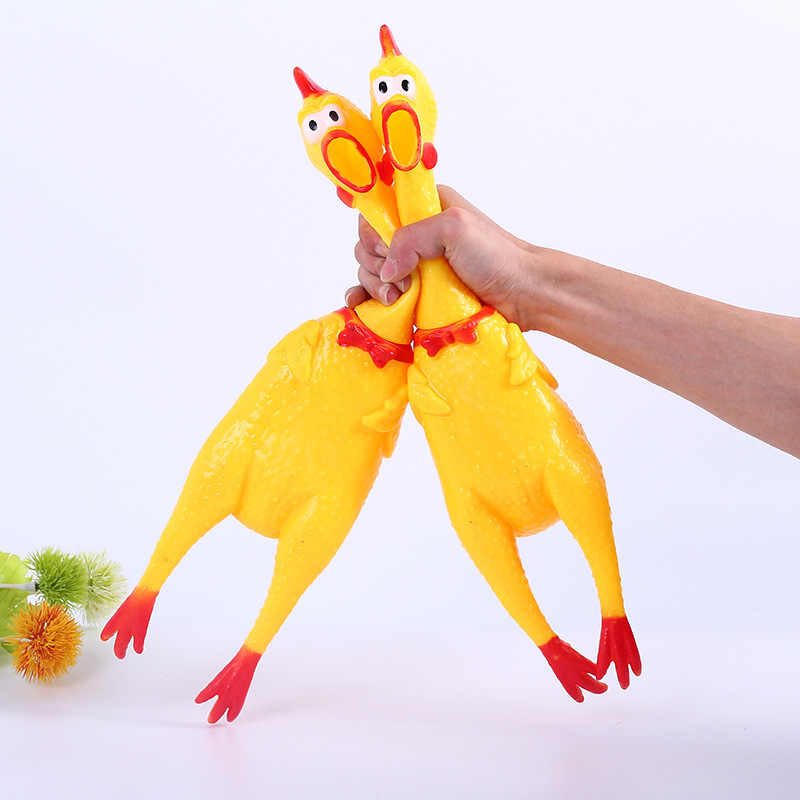 ข้อมูลเพิ่มเติมของ SARIYA ไก่โอ๊ก ร้องหนักมาก ของเล่นสุนัข (TT135) Chicken sound toy ของเล่นยางกัด ไก่บีบ กดหน่อยเดียว ร้องลั่นนนน