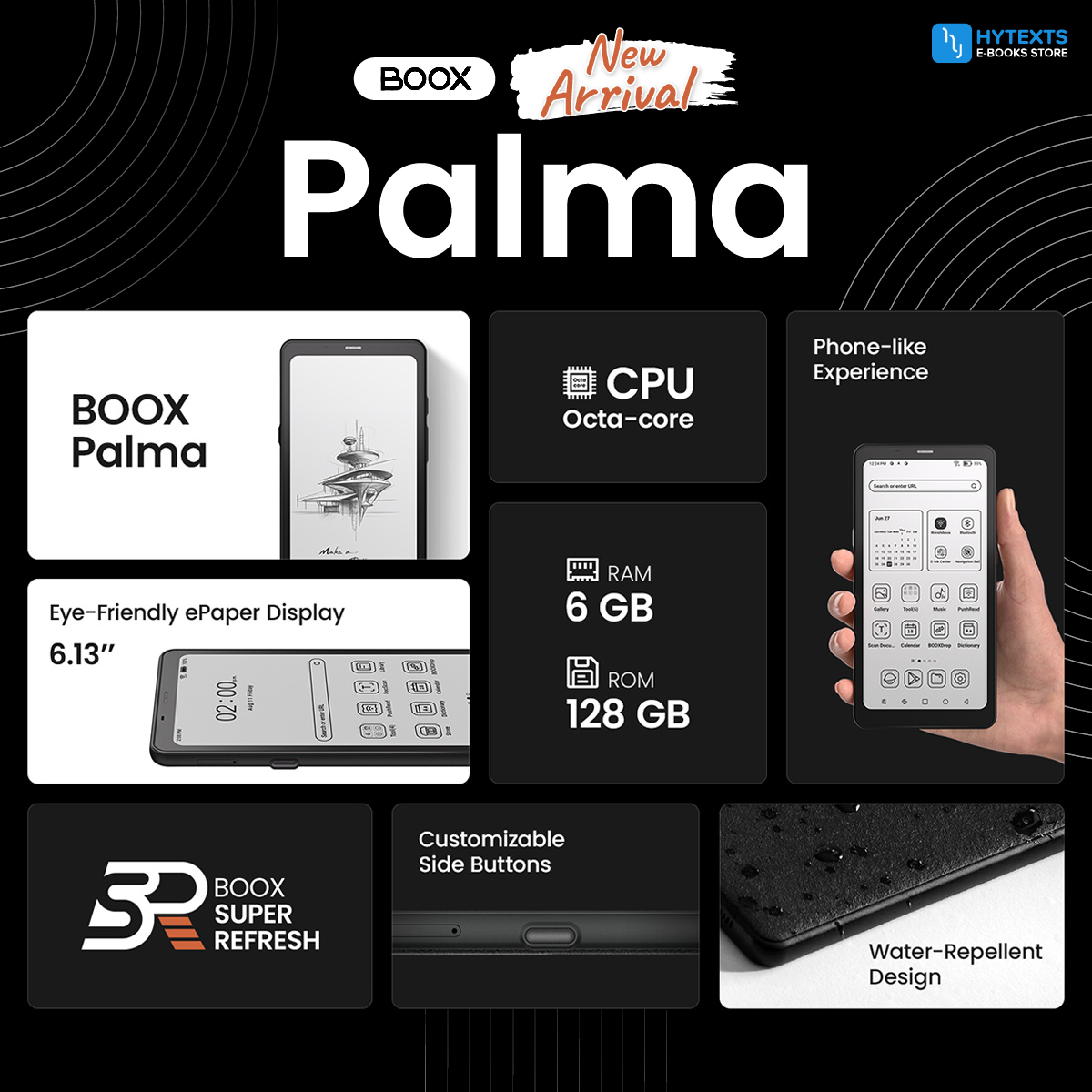 E-Reader BOOX PALMA1 ปี 2023 RAM 6GB ROM 128GB เพิ่มเมมได้ รองรับ Google Play Store ราคา 7,990 บาท*ส่งฟรี