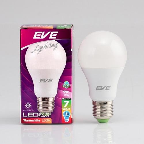 ดูภาพ EVE หลอดแอลอีดี A60 Super SAVE 7 วัตต์ วอร์มไวท์ E27 แพ็ค 6 หลอด(White) เพิ่มเติม EVE หลอดแอลอีดี A60 Super SAVE 7 วัตต์ วอร์มไวท์ E27 แพ็ค 6 หลอด(White)