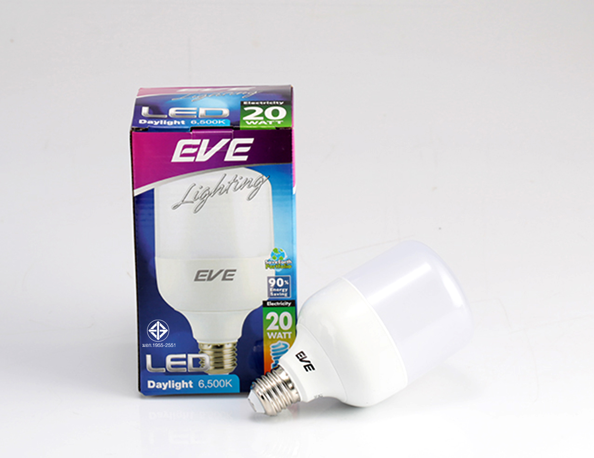 EVE หลอดแอลอีดี ไฮวัตต์ Shop Bulb 20 วัตต์ เดย์ไลท์ E27 แพ็ค 2 หลอด
