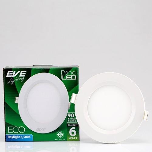 EVE โคมพาเนลไลท์แอลอีดี อีโค หน้ากลม 6 วัตต์ เดย์ไลท์ แพ็ค 3 ชุด