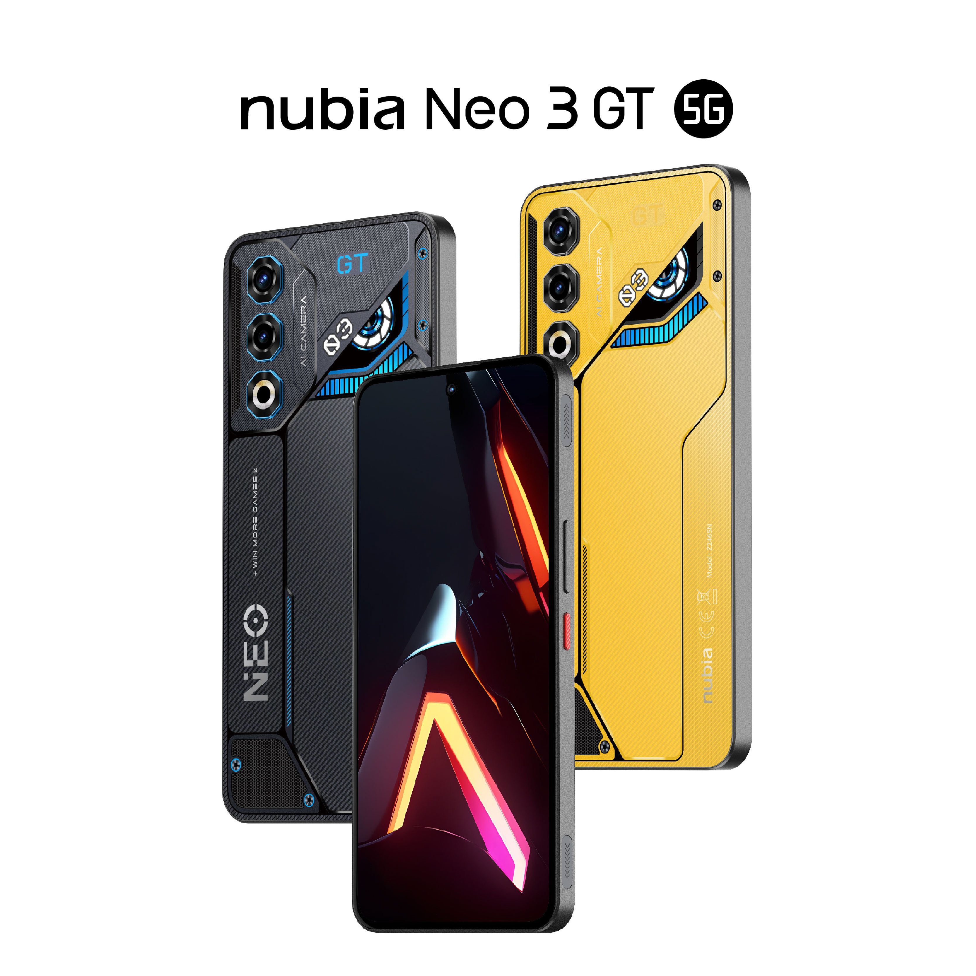 !! Nubia Neo 3 GT 5G (12+256GB) - ประกันศูนย์ไทย โทรศัพท์ปุ่มL/R ไฟRGB l แบต6000mAh ชาร์จไว80W l จอ 6.8"120Hz ราคา 8,599 บาท*ส่งฟรี